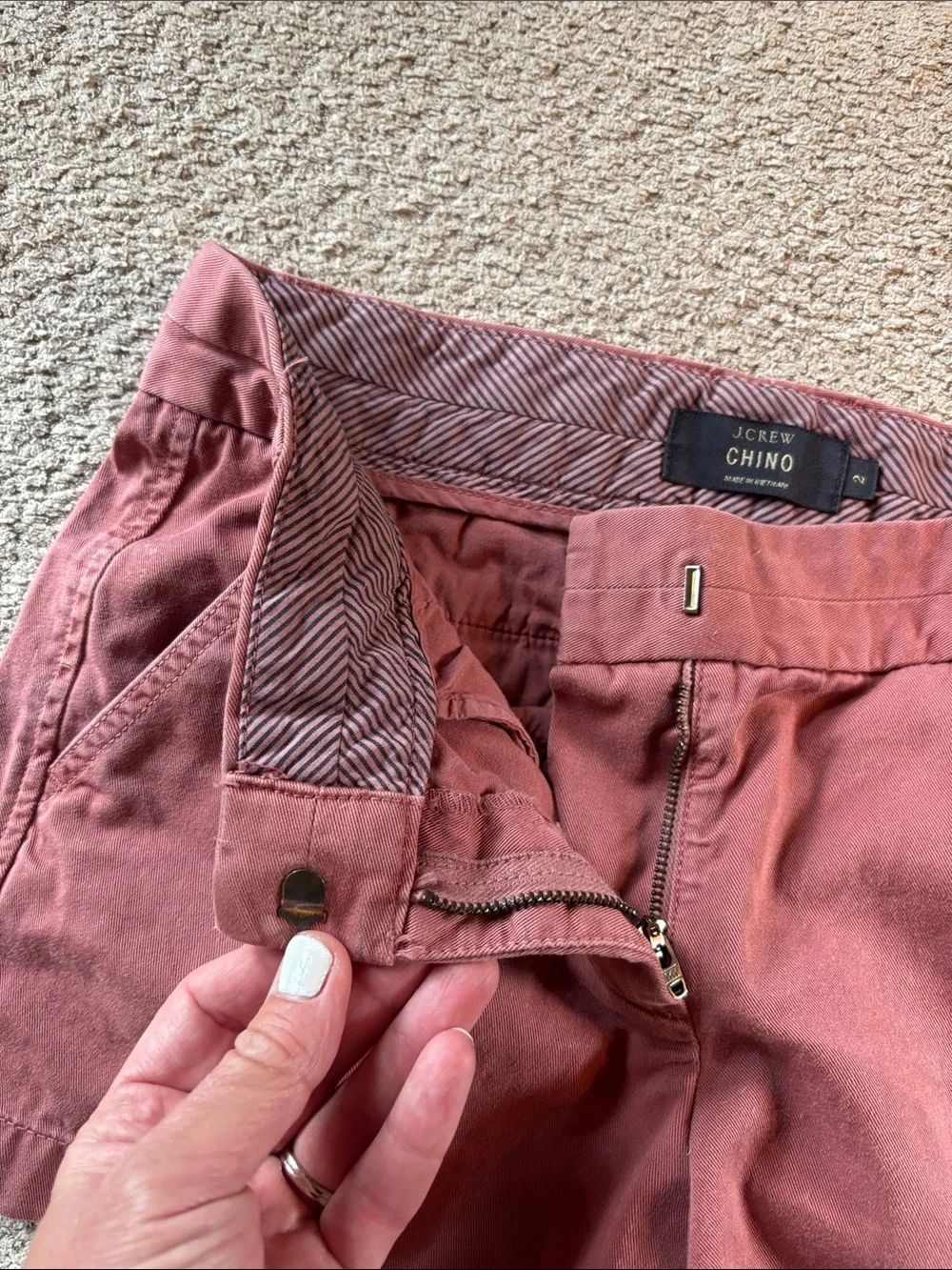 J. Crew Dusty Rose Cotton Chino Shorts